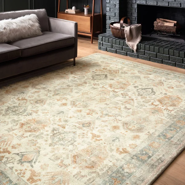 Alexander Home Juliet Ultra-Soft Distressed Traditional Persian Rug - 7&6x22 x 9&6x22 - Beige, Multi