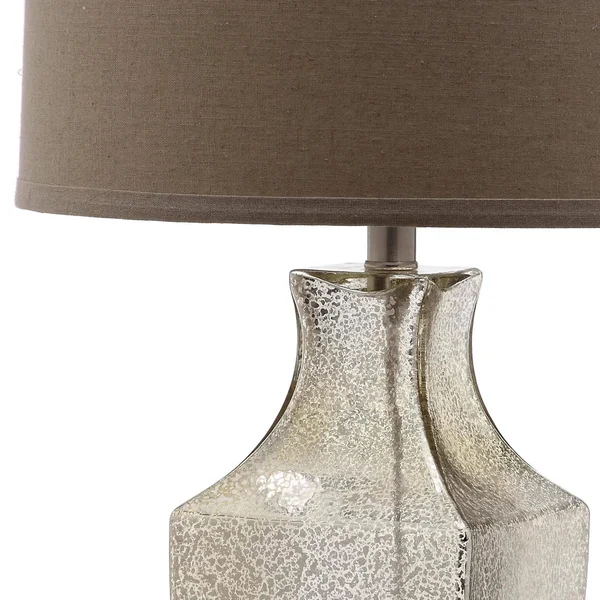 Glass Bottom Lamp (Set of 2) - Antique Silver - Safavieh