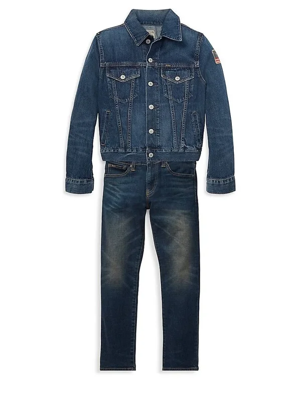 Polo Ralph Lauren Big Boys Denim Cotton Trucker Jacket - Gordon Wash
