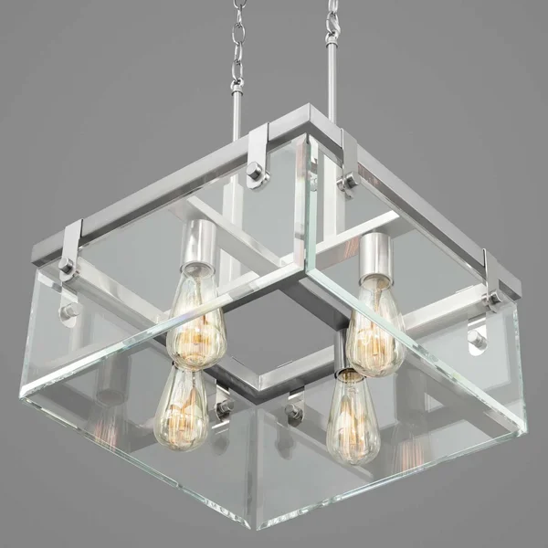 Progress Lighting P350090-009 Glayse Semi Flush Mount Light, Brushed Nickel
