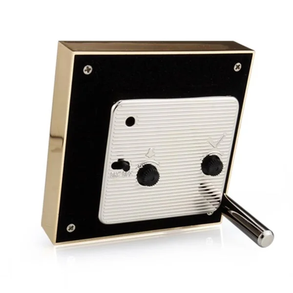 Turquoise & Gold Square Silent Alarm Clock