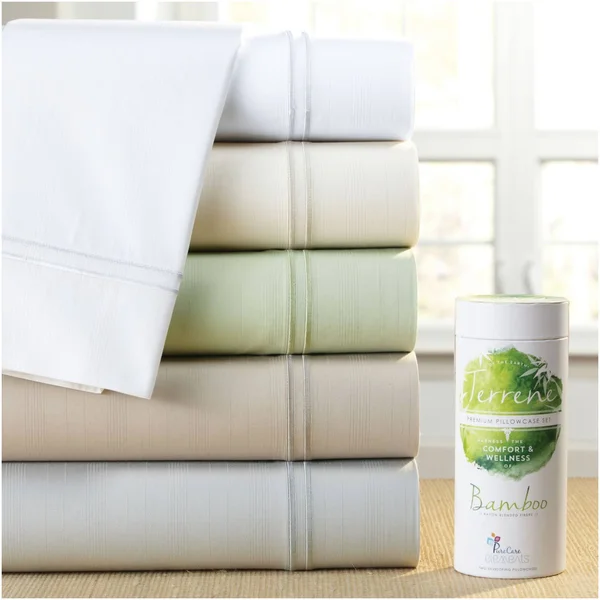 PureCare Premium Bamboo Pillowcase Set King, White