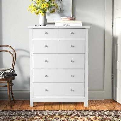 Sparland 6 Drawer Chest Andover Mills Color: White