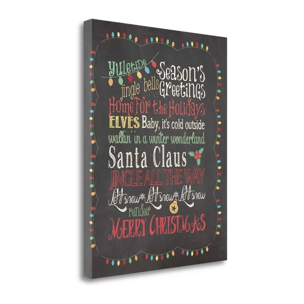Tangletown Fine Art Seasons Greetings by Jo Moulton, Giclee Print on Gallery Wrap Canvas, 23x22 x 28