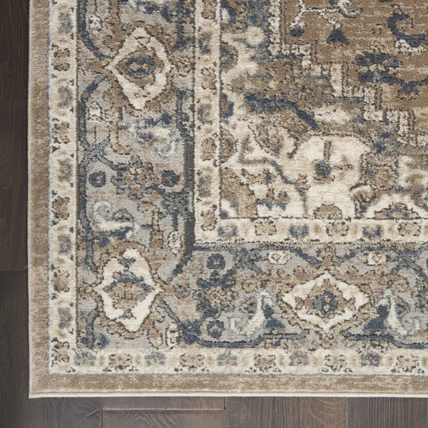 Nourison Concerto CNC05 Area Rug - Beige/Grey, 3&9x22 x 5&9x22