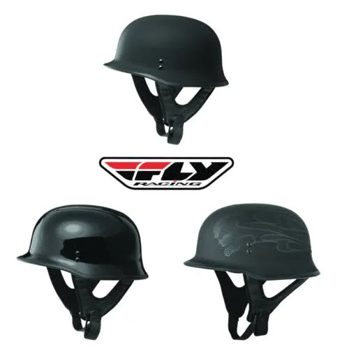 Fly Racing 9mm German Beanie Helmet Gloss Black Xs