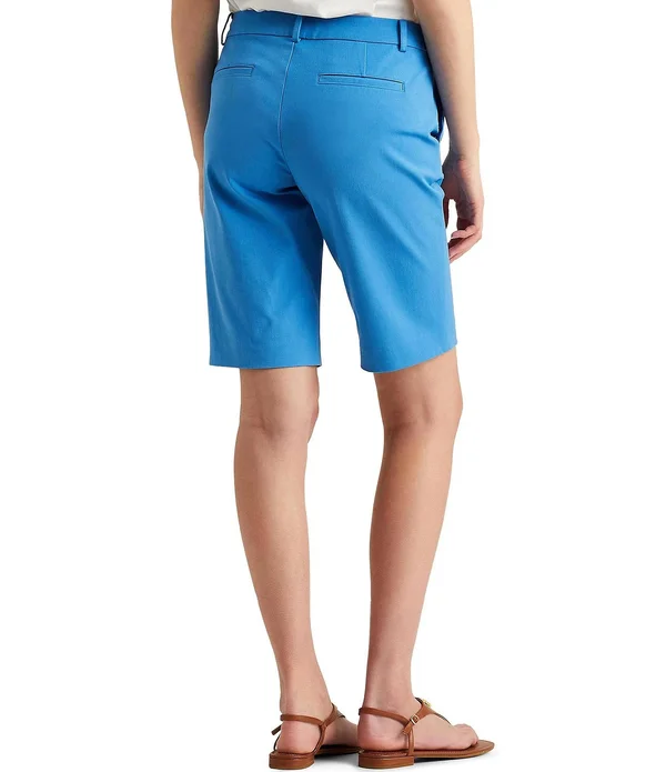 Lauren Ralph Lauren Twill Stretch Bermuda Shorts - Cabana Blue