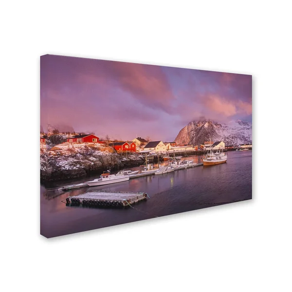 Trademark Fine Art Hamn?y Harbor Light Canvas Art by Michael Blanchette Photography - Size: 12 x 19