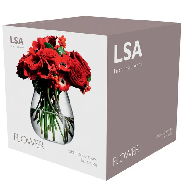 LSA Flower Table Bouquet Vase 17cm Clear