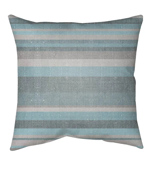 20x22 Blue and Gray Striped Square Throw Pillow Cover