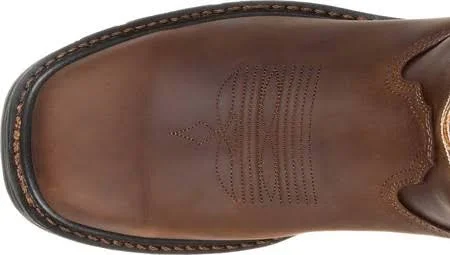 Georgia Boot Men's Carbo-Tec LT Pull-On Western Work Boot - GB00269, Brown