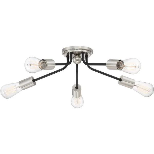 Quoizel LTT1628EK Latitude Flush Mount Light, Earth Black
