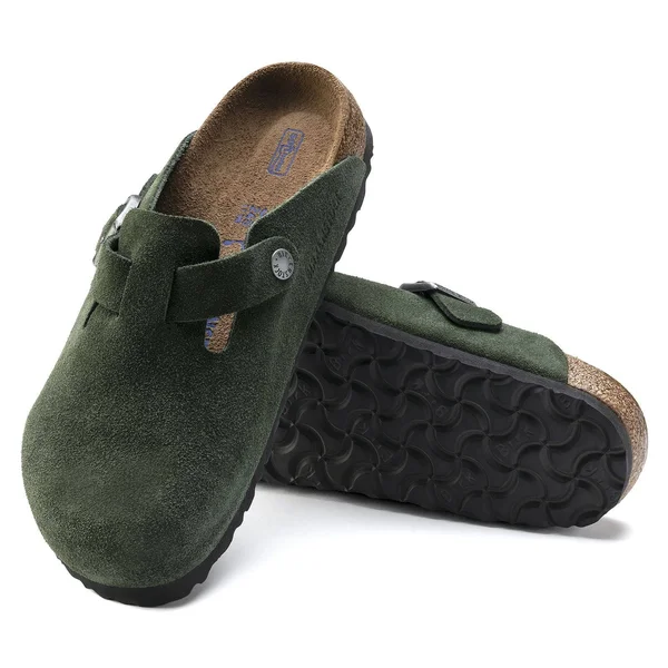 Birkenstock Boston Soft Footbed - Suede Stone Coin - 36, Regular