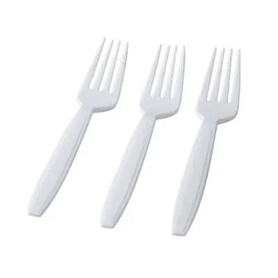 White Extra Heavy Duty Full Size Plastic Forks, Case of 1000
