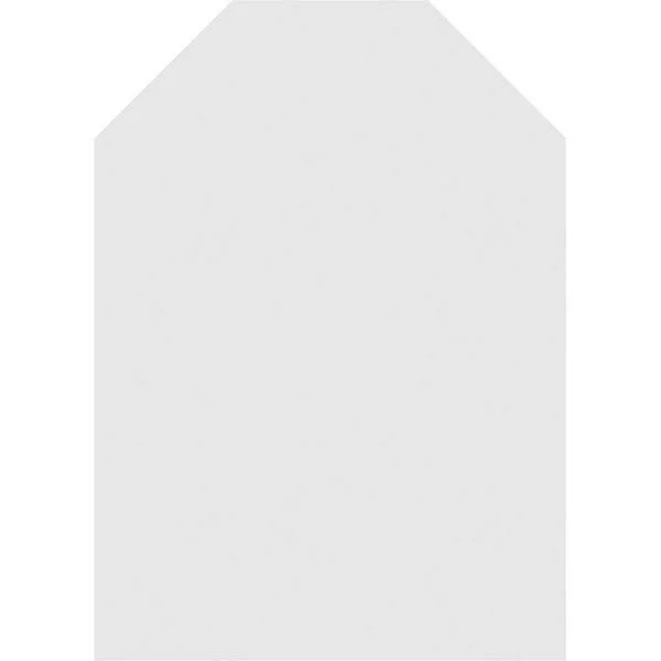 Ekena Millwork GVPOT30X2801SN 30x22W x 28x22H Octagonal Top Surface Mount PVC Gable Vent: Non-Functional, w/ 3-1/2x22W x 1x22P S