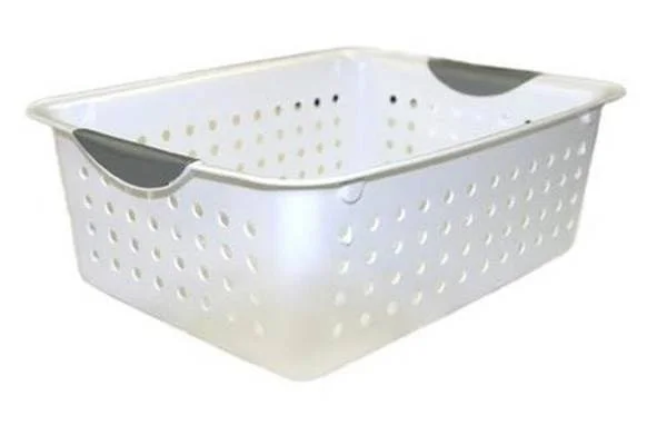 Sterilite 16248006 Medium Ultra Plastic Storage Organizer Basket White (60 Pack)