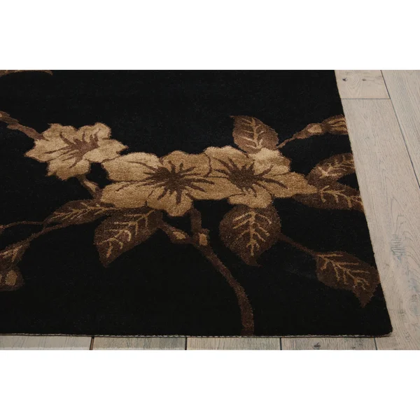 Nourison Modern Elegance Black Area Rug - 5&6x22 x 7&5x22 Rectangle