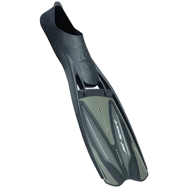 ScubaPro Jet Sport Full Foot Fins (Black, Gray, Medium)