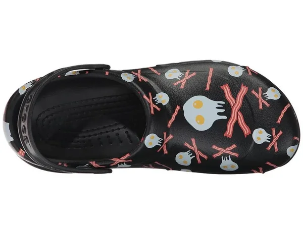 Crocs Unisex Bistro Graphic Clog - Size: 9, Black/White