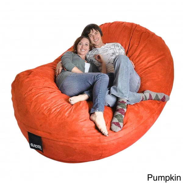Slacker Sack Eight-Foot Oval Microfiber and Memory Foam Bean Bag - 8& Chocolate