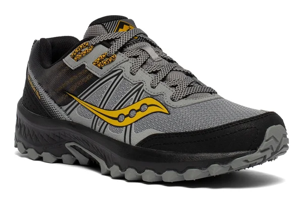 Men's Saucony Excursion TR 14 Trail Running Shoes in Grey/Gold Size 8 Wide