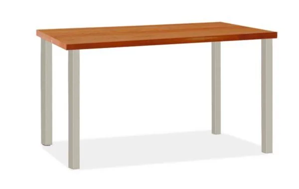 Room & Board, Modern Parsons Leg 48W 24d Table w/ 2x22 Leg, Cherry Top w/ Taupe Base