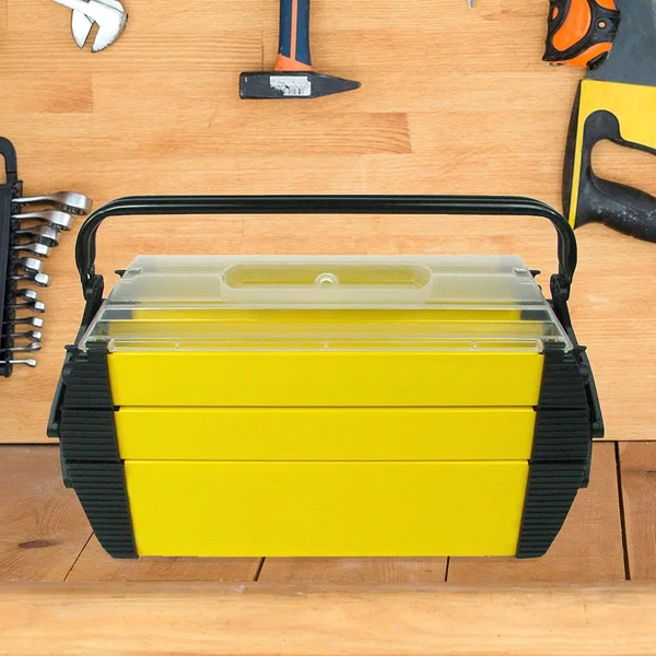 Deluxe Steel and Plastic Tool Box Stalwart