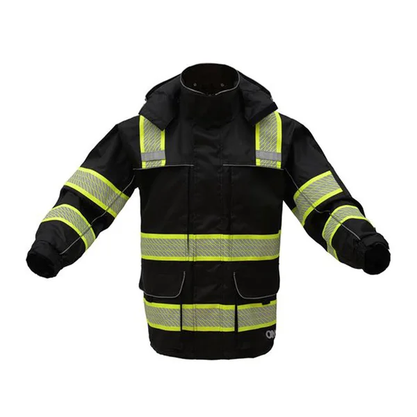 GSS Safety 6503 Rain Coat, Class 3, Black, 4XL/5XL