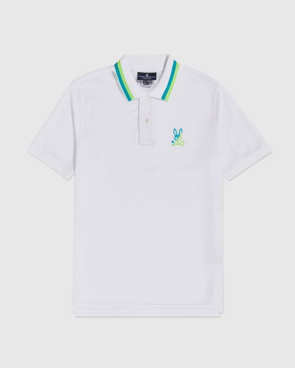 Psycho Bunny Men's Surrey Polo Shirt White 6L