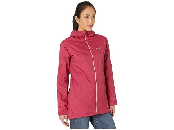 Columbia Women's Switchback Lined Long Rain Jacket - XL, Red