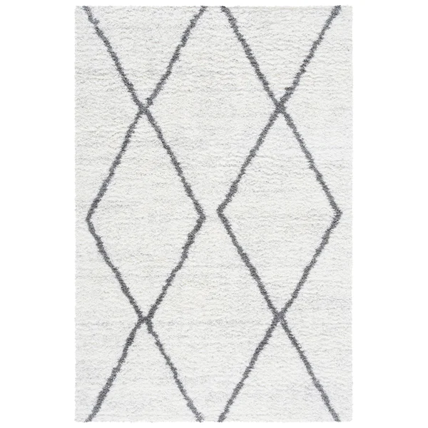 Safavieh Clearance August Shag AUG582F Ivory Rug, 6&7x22x6&7x22 - Round
