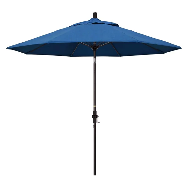 California Umbrella 9-ft. Fiberglass Tilt Sunbrella Market Umbrella Regatta