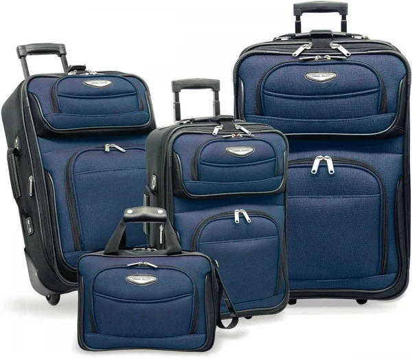 Traveler&s Choice Travel Select Amsterdam 4-Piece Expandable Luggage Set, Navy/Black