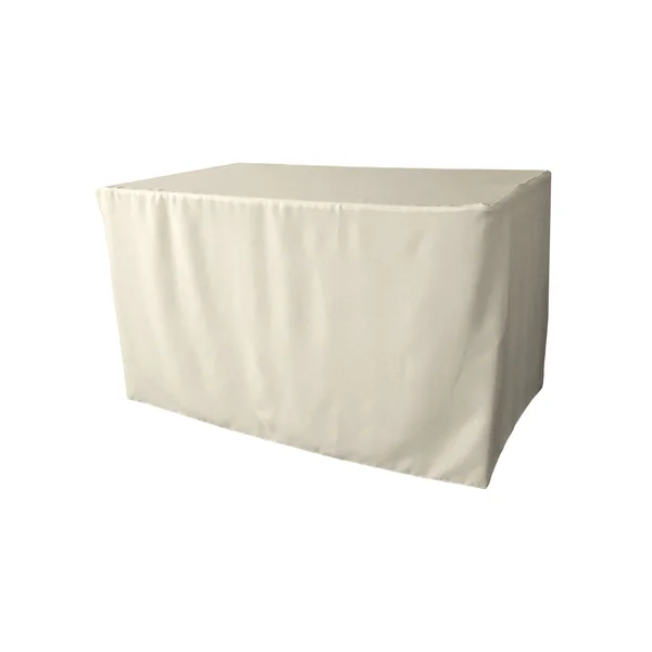 La Linen TCpop-fit-48x30x30-BlackP24 1.8 lbs Polyester Poplin Fitted Tablecloth Black