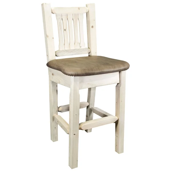 Montana Woodworks Homestead 24 in. Upholstered Counter Stool Buckskin