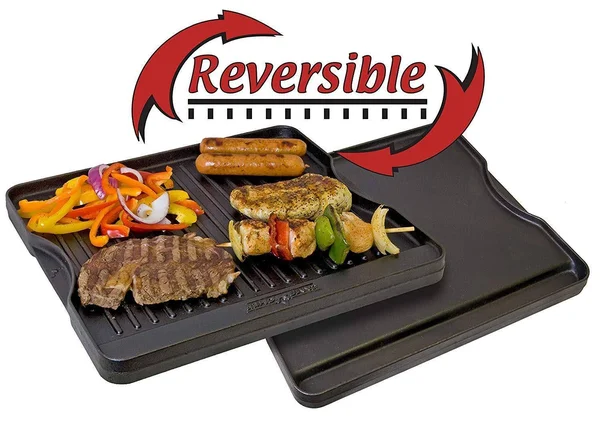 Camp Chef Cgg16b Pre-Seasoned Reversible Cast Iron Grill/Griddle 1 Unit - 14" x 16"