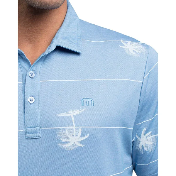 TravisMathew Baumen Around Polo Heather Blue - S
