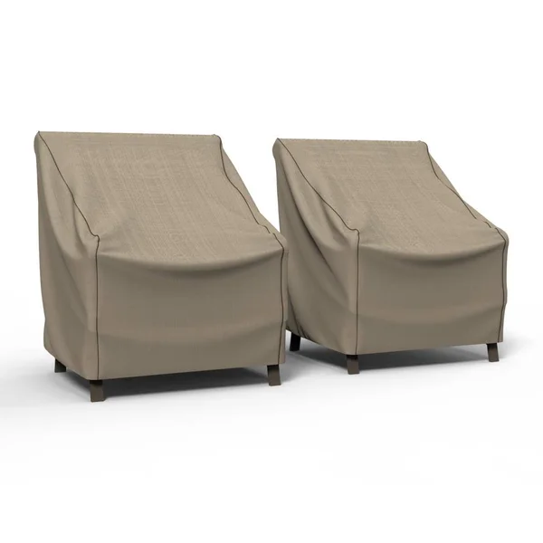 Budge Small Black Ivory Patio Chair COVER - NeverWet Mojave (2 Pack)