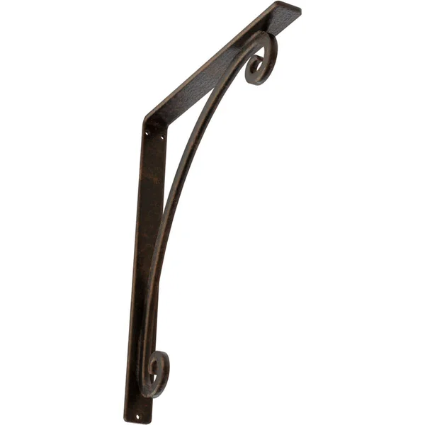 Legacy Wrought Iron Bracket Antiqued Bronze 1 1/2x22W x 12x22D x 15x22H - (Single Center Brace)