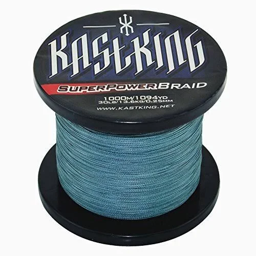 KastKing Superpower Braided Fishing Line - Low-Vis Gray, 65 Lb, 8 Strands, 1097 yds