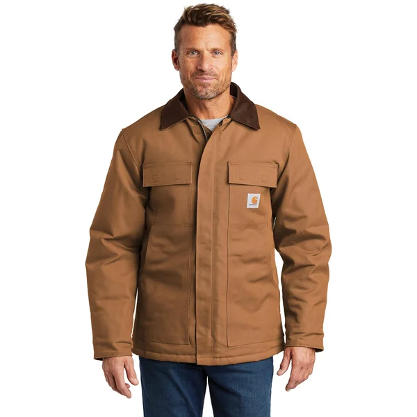 Carhartt Men's Brown Duck Arctic Quilt-Lined Traditional Coat