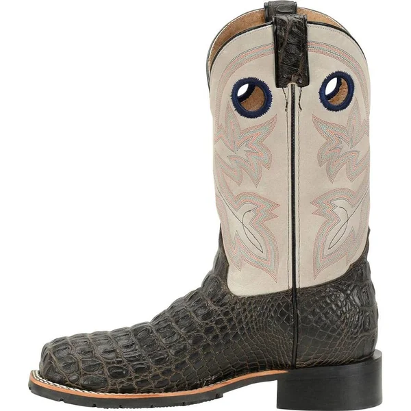Double H Men's Chocolate Caiman Print Work Boots - Steel Toe