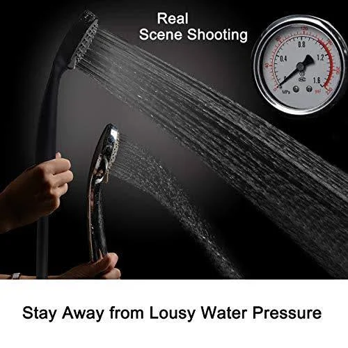 High Pressure Handheld Shower Head with Powerful Shower Spray Against Low Pressure Water