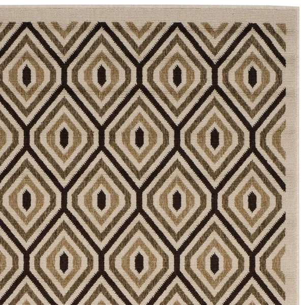 Safavieh Veranda Cream/Aqua 6 ft. 7 in. x 9 ft. 6 in. Indoor/Outdoor Area Rug