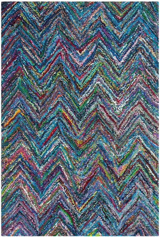 Safavieh Nantucket NAN141C 2&6x22 x 4&0x22 Blue - Multi Area Rug
