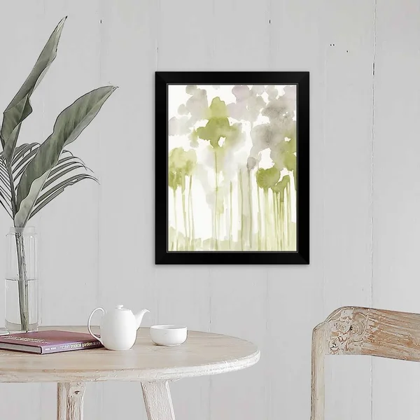 Aquarelle Forest II - Black Framed Wall Art, 16x20, Great Big Canvas