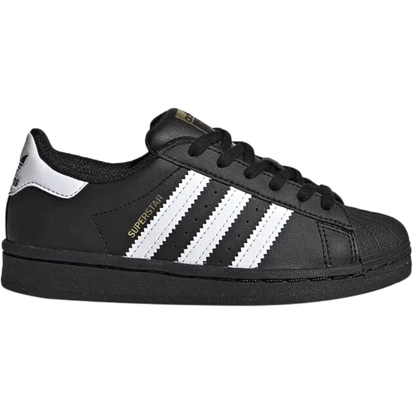 Adidas Superstar Black/White Preschool Kids& Shoe Size 2