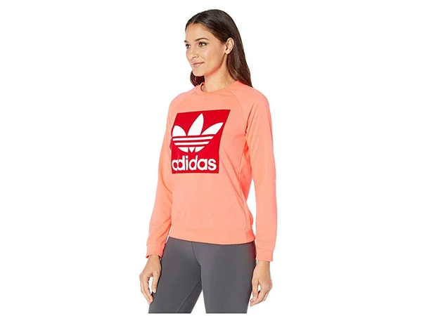 Adidas Women's Trefoil Crew Sweatshirt - Flash Red