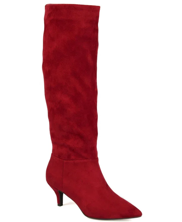 Journee Collection Women's Extra Wide Calf Vellia Boot - Wine