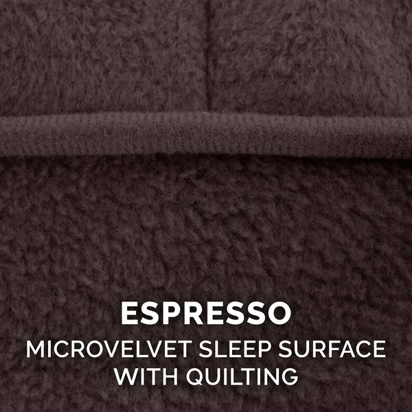 FurHaven Pet Bed - Cooling Gel Microvelvet Luxe Lounger Dog Bed - Giant - Espresso